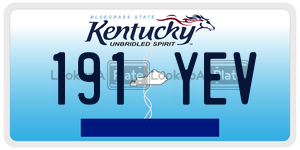 191YEV  license plate in KY