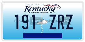 191ZRZ  license plate in KY