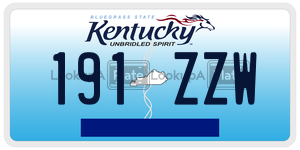 191ZZW  license plate in KY