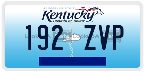 192ZVP  license plate in KY