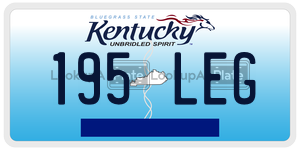 195LEG  license plate in KY