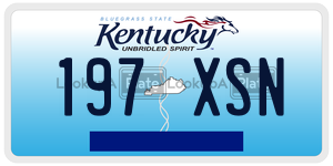 197XSN  license plate in KY