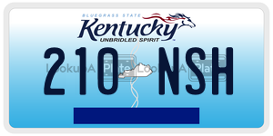 210NSH  license plate in KY