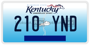 210YND  license plate in KY
