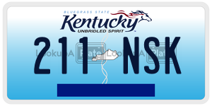 211NSK  license plate in KY