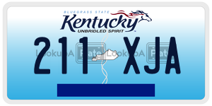 211XJA  license plate in KY