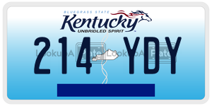 214YDY  license plate in KY