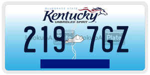 2197GZ  license plate in KY