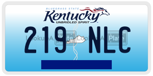219NLC  license plate in KY