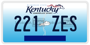 221ZES  license plate in KY