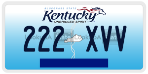 222XVV license plate in Kentucky