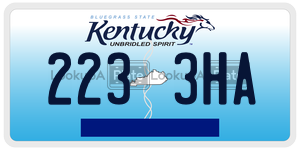 2233HA  license plate in KY