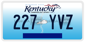 227YVZ  license plate in KY