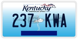 237KWA  license plate in KY