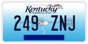249ZNJ  license plate in KY