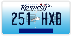 251HXB  license plate in KY