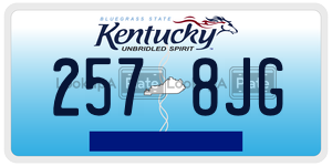 2578JG  license plate in KY
