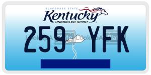 259YFK  license plate in KY