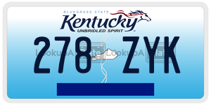 278ZYK license plate in Kentucky