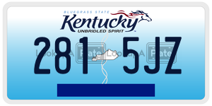2815JZ  license plate in KY