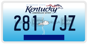 2817JZ  license plate in KY