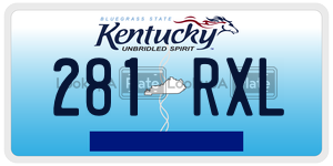281RXL  license plate in KY
