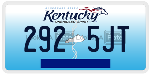 2925JT  license plate in KY
