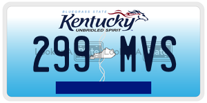 299MVS  license plate in KY