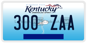 300ZAA  license plate in KY