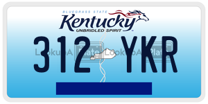 312YKR  license plate in KY