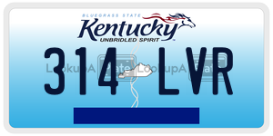 314LVR  license plate in KY