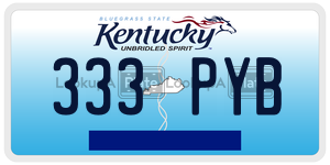 333PYB  license plate in KY