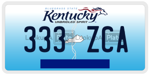 333ZCA  license plate in KY