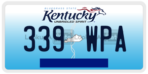 339WPA  license plate in KY