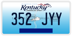 352JYY  license plate in KY