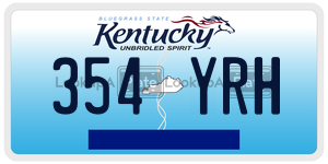 354YRH  license plate in KY