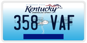 358VAF  license plate in KY