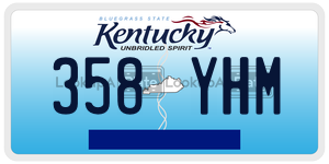 358YHM  license plate in KY