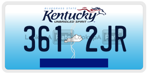 3612JR  license plate in KY