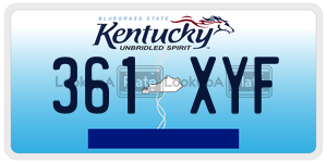 361XYF license plate in Kentucky