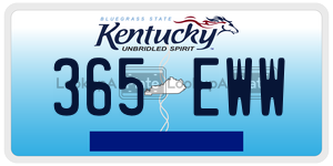 365EWW  license plate in KY