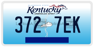 3727EK  license plate in KY