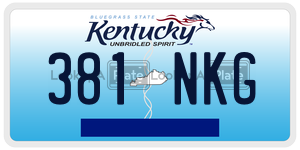 381NKG  license plate in KY
