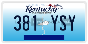 381YSY license plate in Kentucky