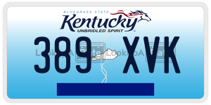 389XVK  license plate in KY