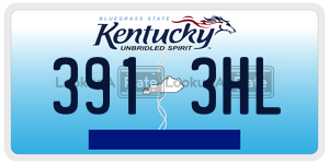 3913HL  license plate in KY