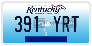 391YRT  license plate in KY