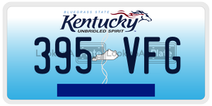 395VFG  license plate in KY