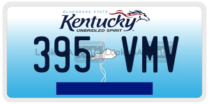 395VMV  license plate in KY