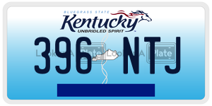 396NTJ  license plate in KY